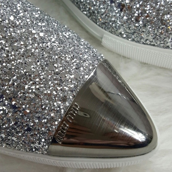 ⛔MIU MIU PRADA METAL CAP TOE SKATE SNEAKER - Picture 5 of 8